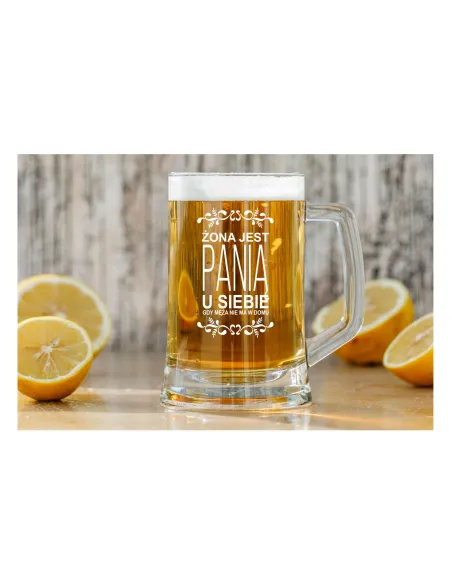 Kufel do Piwa Grawerem Prezent Żony Imieniem z Grawerem