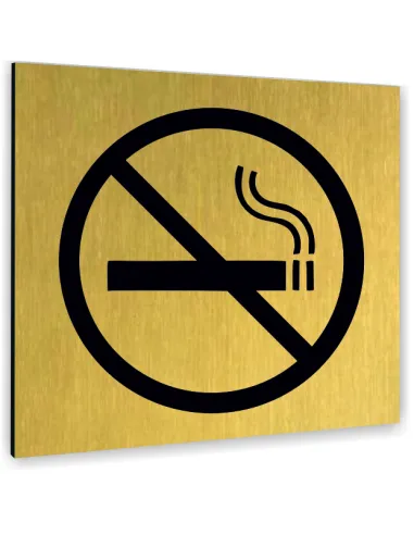Tabliczka Złota Zakaz Palenia Tekst Dowolny Tekst Napis
