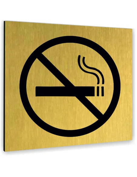 Tabliczka Złota Zakaz Palenia Tekst Dowolny Tekst Napis
