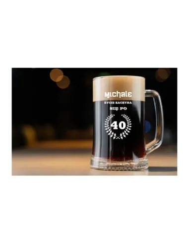 Duży Kufel do Piwa Prezent Grawerem Napisem z Grawerem