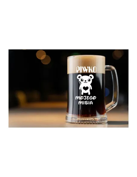 Duży Kufel do Piwa z Grawerem na Prezent 660 ml z Dedykacją
