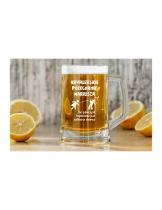 Kufel do Piwa Grawerem Dedykacją Kawalerskie z Grawerem