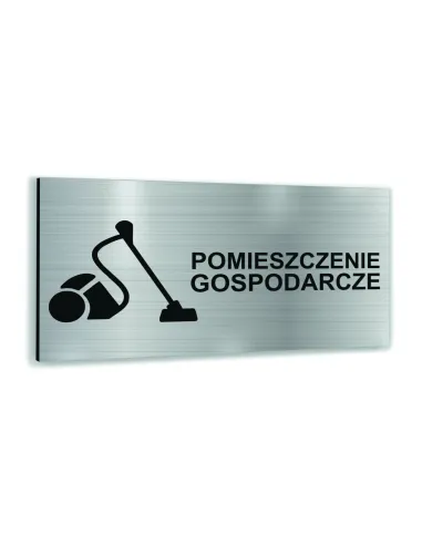 Tabliczka Srebrna Aluminiowa Pomieszczenie Gospodarcze
