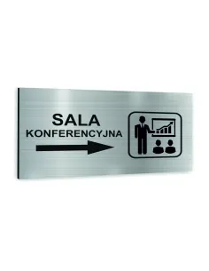 Tabliczka Srebrna Aluminiowa Sala Konferencyjna Nadruk
