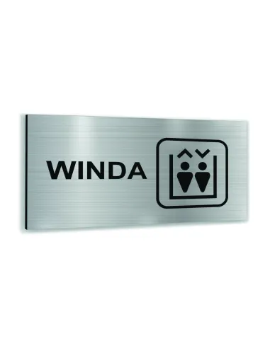 Tabliczka z Nadrukiem Srebrna Aluminiowa Winda Tablica