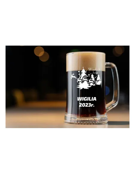 Prezent na Święta Choinkę Kufel Piwa Grawerem – Prezent