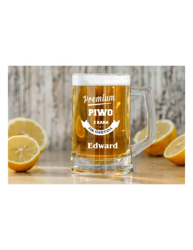 Kufel do Piwa Grawerem Dzień Dziadka Prezent z Grawerem