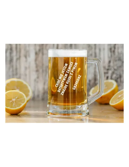 Kufel do Piwa Grawerowany Prezent dla Dziadka z Grawerem