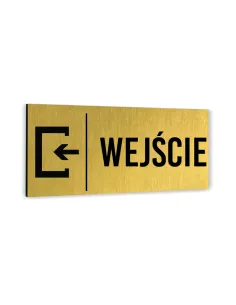 Tabliczka Dowolny Tekst Napis Wejście Tablica Nierdzewna