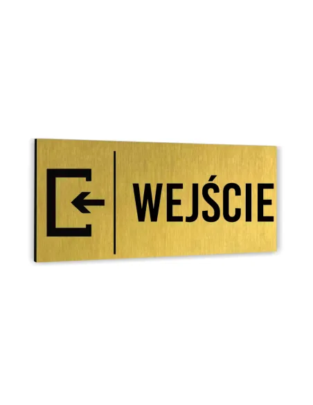 Tabliczka Dowolny Tekst Napis Wejście Tablica Nierdzewna