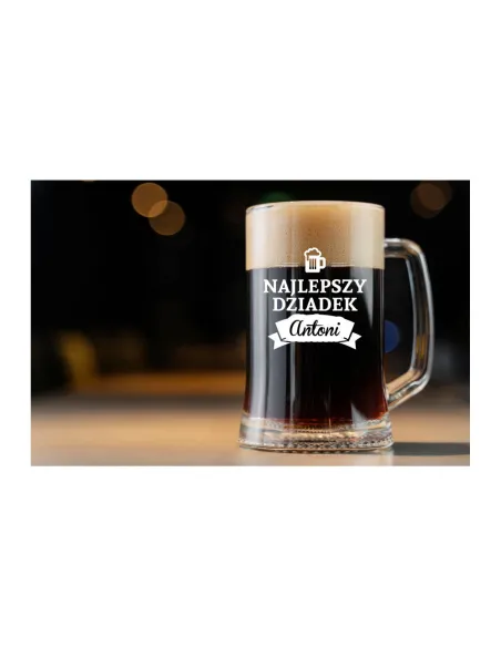 Kufel do Piwa z Grawerem na Prezent na Dzień Dziadka