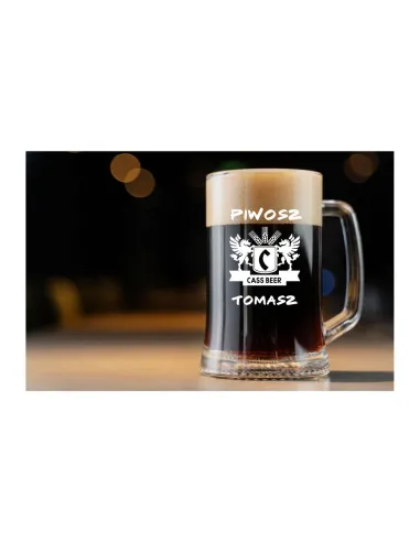 Kufel do Piwa z Grawerem na Prezent Święta Mikołajki