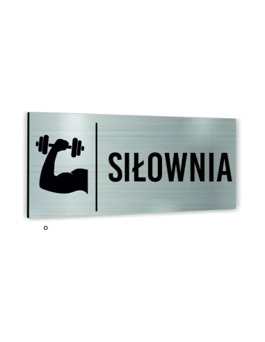 Tabliczka Dowolny Tekst Napis Siłownia Tablica Nierdzewna