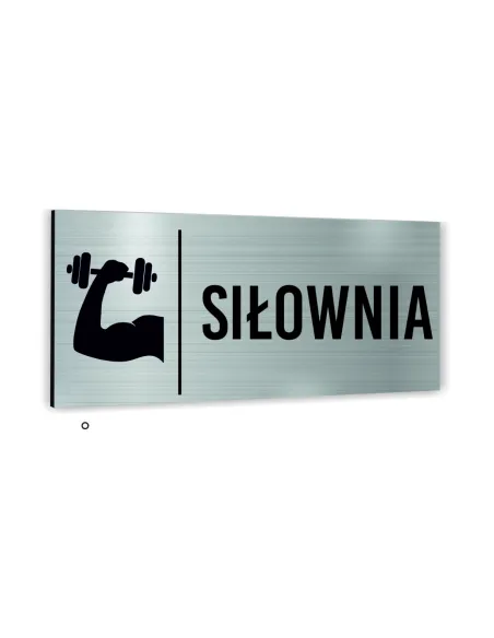 Tabliczka Dowolny Tekst Napis Siłownia Tablica Nierdzewna