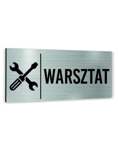 Tabliczka Dowolny Tekst Napis Warsztat Tablica Nierdzewna