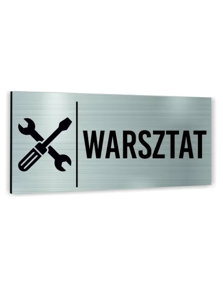 Tabliczka Dowolny Tekst Napis Warsztat Tablica Nierdzewna