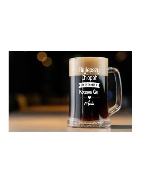 Kufel Szklanka do Piwa z Grawerem na Urodziny na Prezent