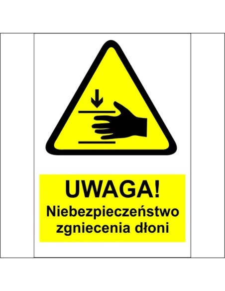 Naklejki Maszyny Oznaczenie BHP Uwaga Niebezpieczeństwo