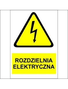 Naklejki Maszyny Oznaczenie BHP Rozdzielnia Elektryczna