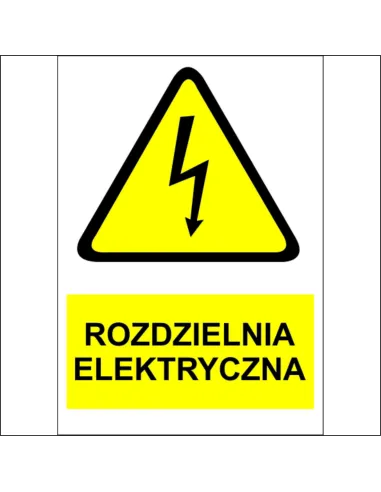Naklejki Maszyny Oznaczenie BHP Rozdzielnia Elektryczna