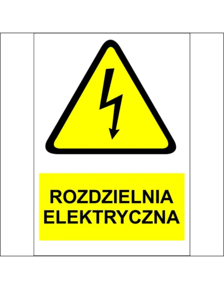 Naklejki Maszyny Oznaczenie BHP Rozdzielnia Elektryczna