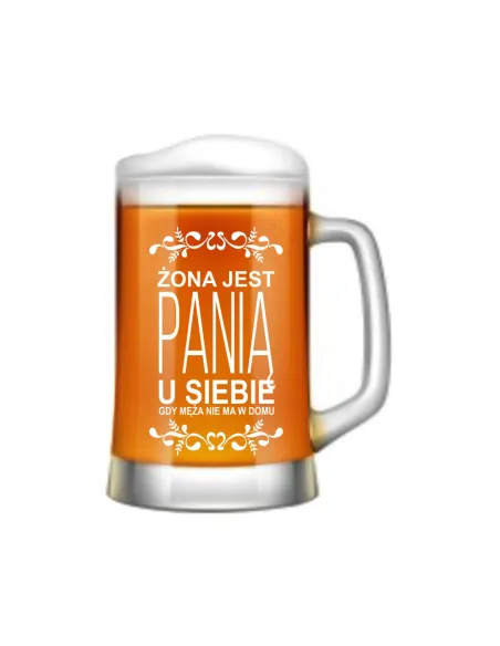 Duży Kufel do Piwa Prezent Męża Chłopaka Taty z Grawerem