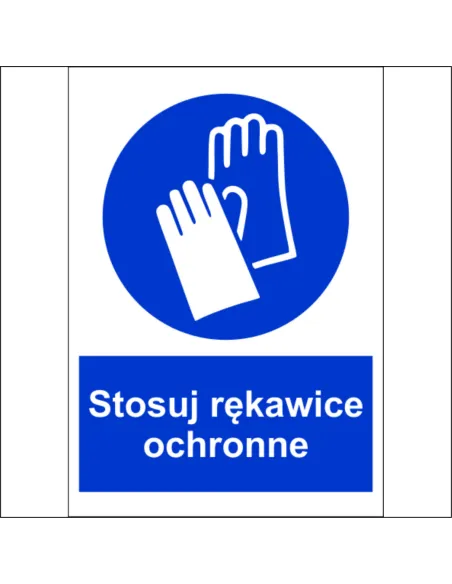 Naklejki 10 szt Maszyny Oznaczenie BHP Stosuj Rękawice