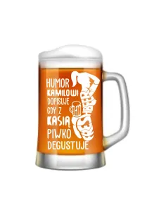 Duży Kufel do Piwa Prezent na dla Niej Niego z Grawerem