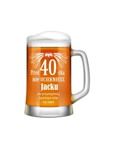 Duży Kufel do Piwa Prezent Urodziny 40 30 50 18 20