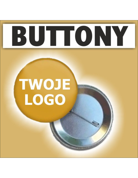 Buttony Przypinki Badziki Kotyliony z Dowolnym Nadrukiem