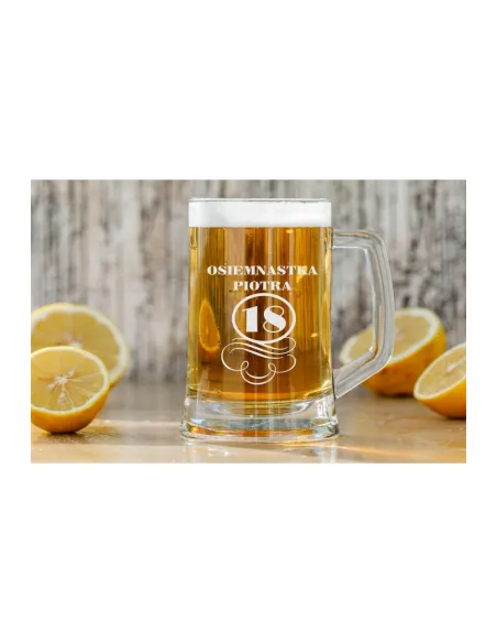Kufel do Piwa Grawer z Grawerem na Prezent Urodziny