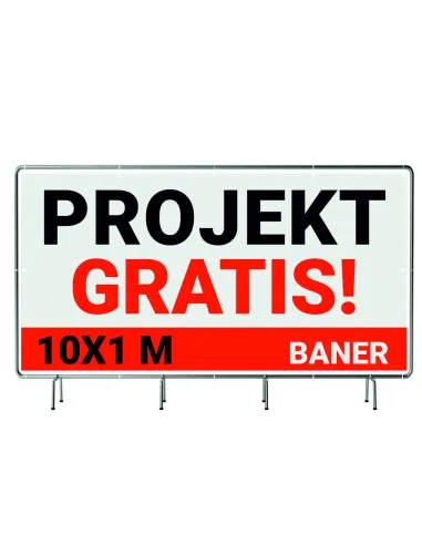 Baner Reklamowy Plandeka 10x1m 510g Powlekany + Lakier
