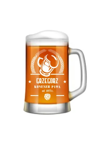 Kufel do Piwa z Imieniem Prezent na Urodziny z Grawerem