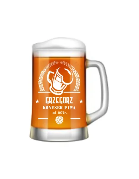 Kufel do Piwa z Imieniem Prezent na Urodziny z Grawerem