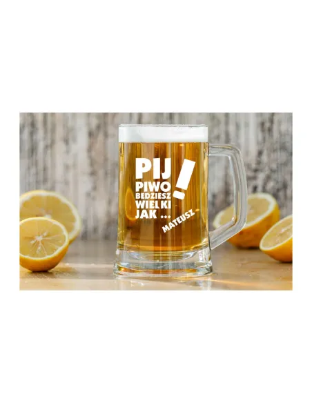 Kufel do Piwa Personalizowany z Grawerem na Prezent