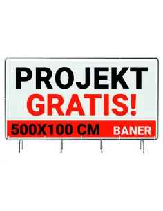 Baner Reklamowy Plandeka 5x1 M 510g Powlekany + Lakier UV