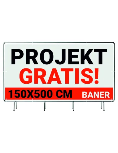 Baner Reklamowy Plandeka 5x1 5 M 510g Powlekany Lakier