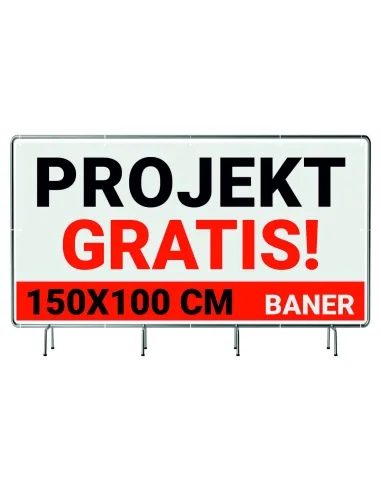 Baner Reklamowy Plandeka 1x1 5 M 510g Powlekany Lakier
