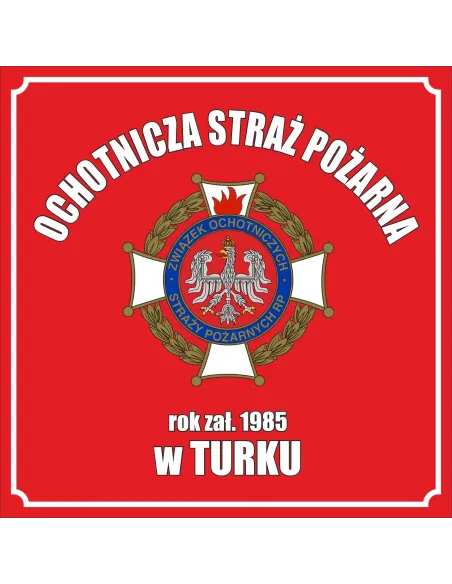 Baner z Nadrukiem Reklamowy 1x1m Plandeka Ochotnicza