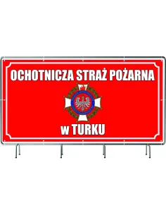 Baner z Nadrukiem Reklamowy 1x0 5m Plandeka Ochotnicza