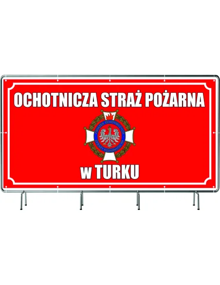 Baner z Nadrukiem Reklamowy 1x0 5m Plandeka Ochotnicza