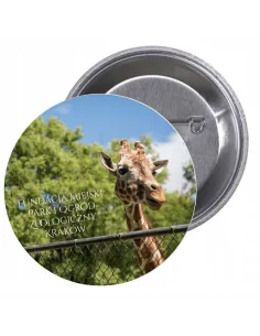 Przypinki Buttony Zoo Znaczki Badziki Grafiką z Nadrukiem