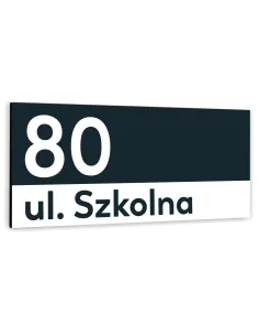 Tabliczka 40x20 Adresowa Metalowy Numer Domu Duża Aluminiowa