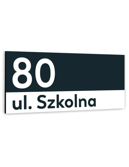 Tabliczka 40x20 Adresowa Metalowy Numer Domu Duża Aluminiowa