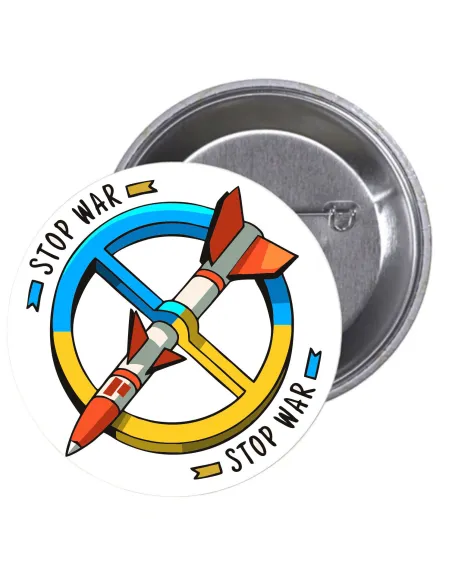Przypinki Buttony Solidarność Ukrainą Stop War Znaczki