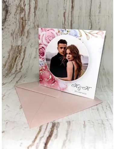 Zaproszenie na Ślub Ślubne Personalizowany Twoim Zdjęciem