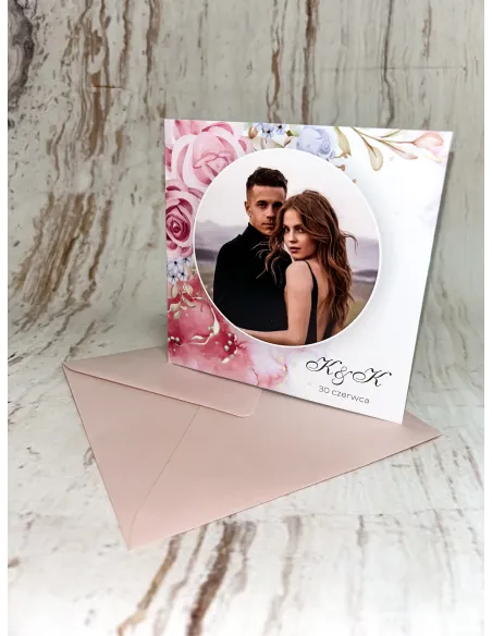 Zaproszenie na Ślub Ślubne Personalizowany Twoim Zdjęciem