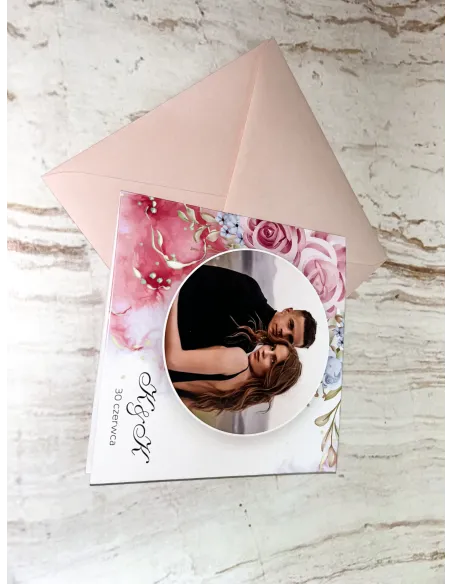 Zaproszenie na Ślub Ślubne Personalizowany Twoim Zdjęciem