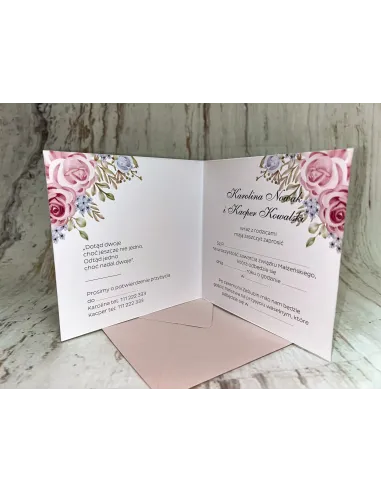 Zaproszenie na Ślub Ślubne Personalizowany Twoim Zdjęciem