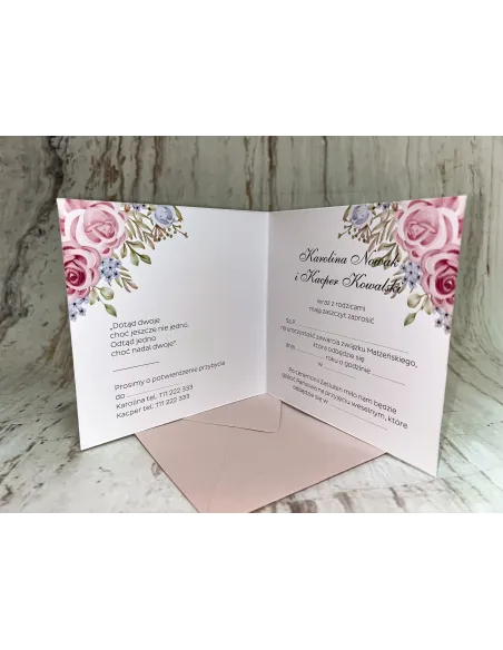 Zaproszenie na Ślub Ślubne Personalizowany Twoim Zdjęciem